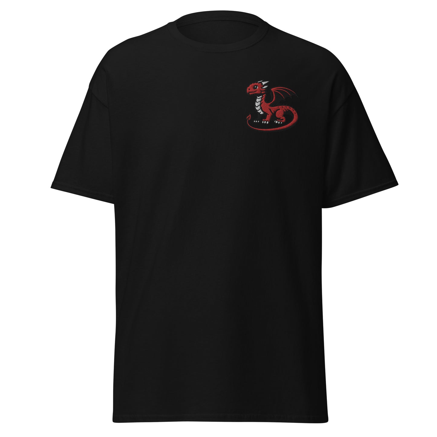 Embroidered Red Dragon Tee