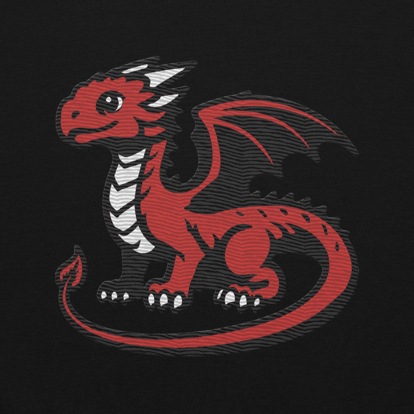 Embroidered Red Dragon Tee